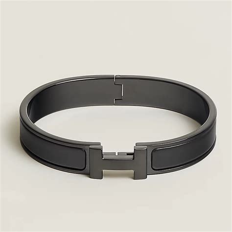 all black hermes bracelet|Hermes black enamel bracelet.